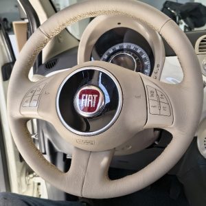 Revestimento em Couro Bege Fiat 500 | Padrão Original de Fábrica
